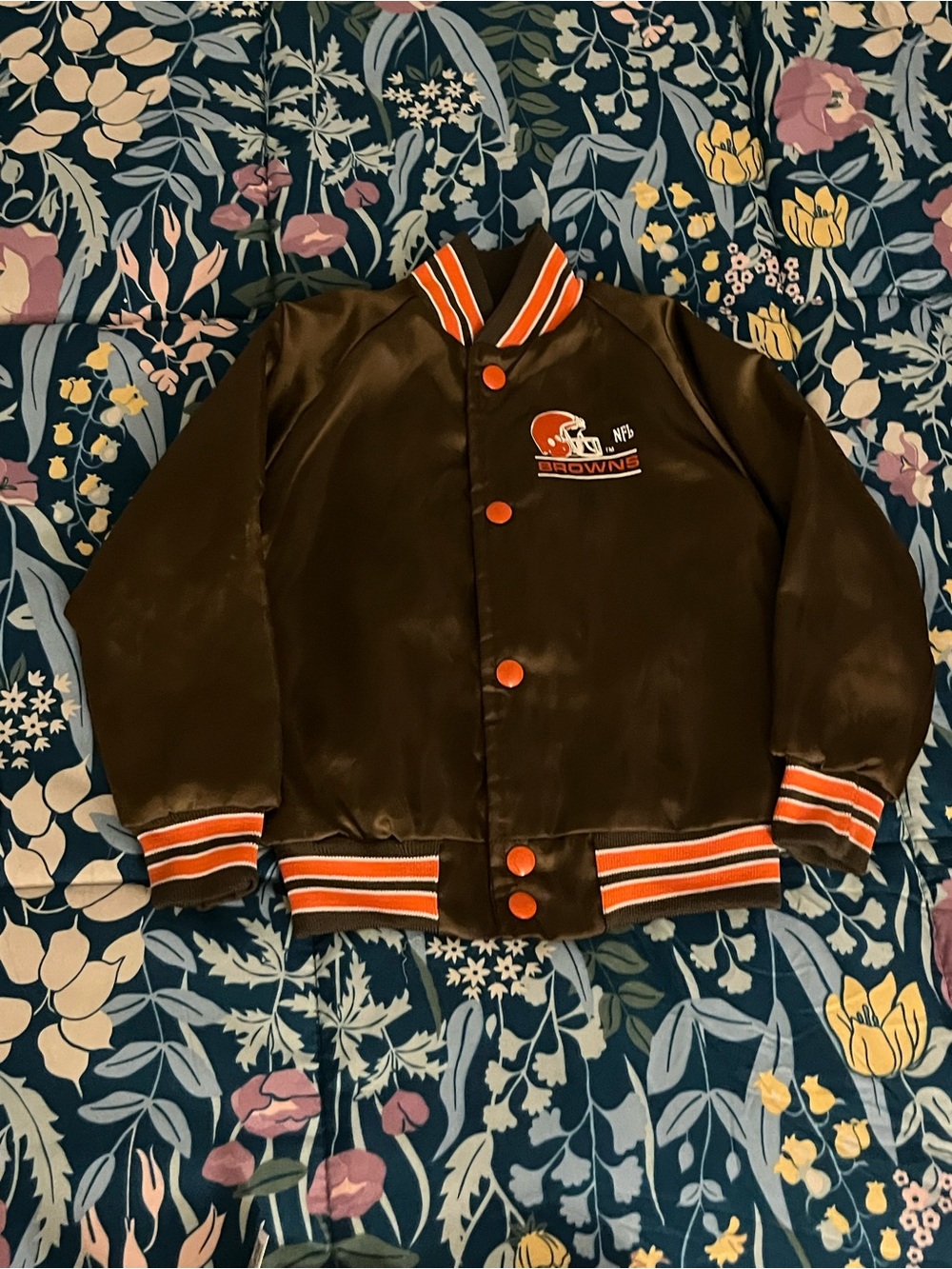 Vintage Chalk Line NFL Cleveland Browns Satin Jacket Size 4
